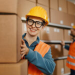 Produktionsmitarbeiter in der Logistik